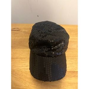 Fashion Hat with Sparkles, Black, Regular Size